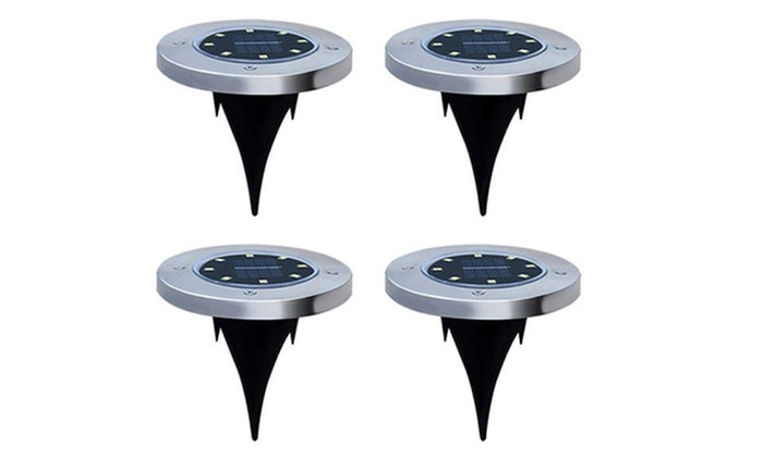 Solar-Powered 8-LED Pathway Disk Lights (4-, 8-, 12-, or 16-Pack) - Best2Try