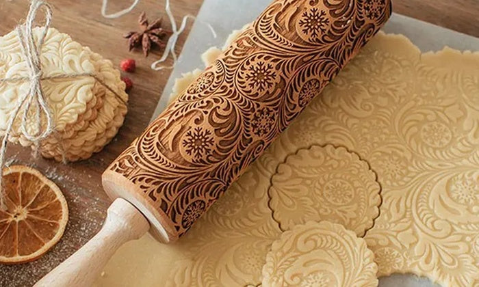 Embossing Cookie Dough Rolling Pin - Best2Try